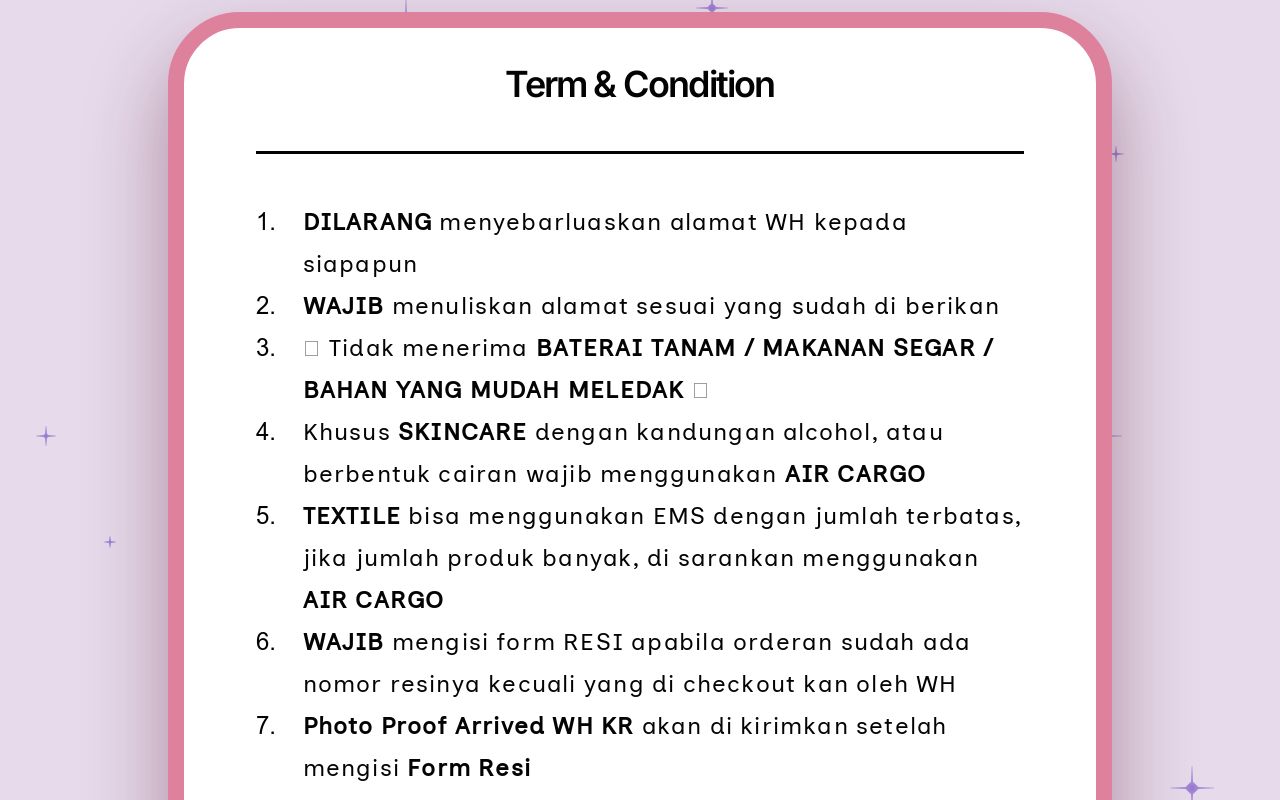 Term & Condition